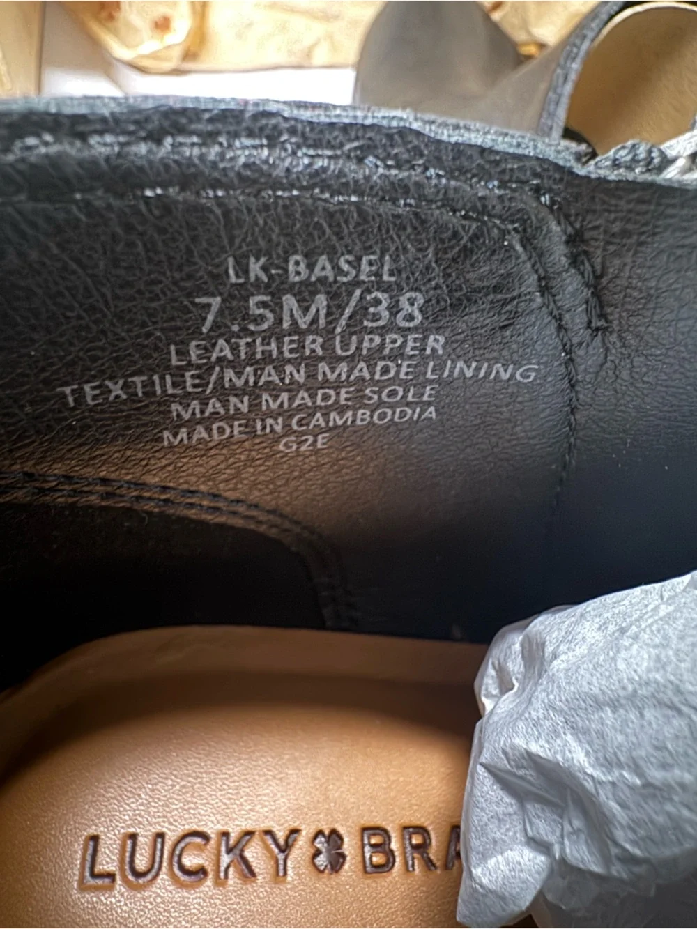 Lucky Brand Basel Ankle Booties Black Leather Women’s 7.5 M New Black